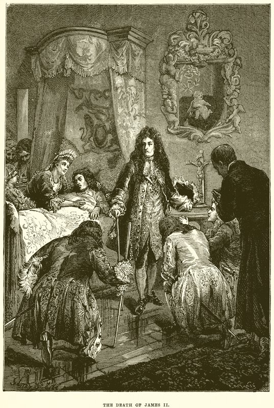 The Death of James II by English School