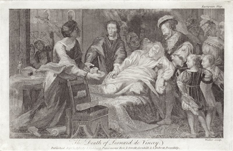 The Death of Leonardo da Vinci by English School