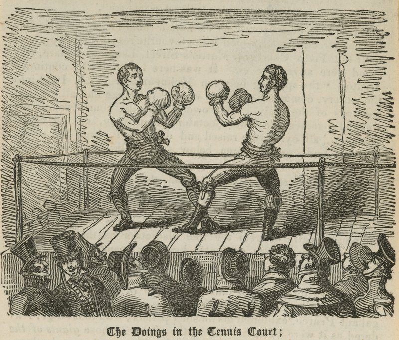The Doings in the Tennis Court by English School