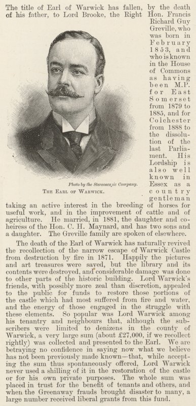 The Earl of Warwick by English School