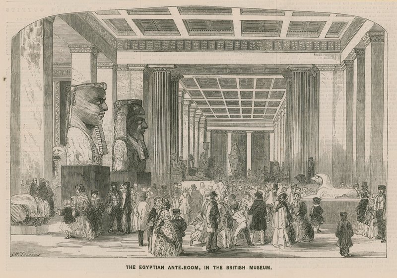 The Egyptian Ante-Room in the British Museum by English School