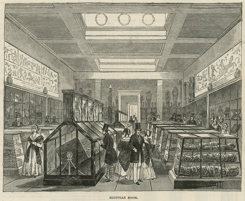 The Egyptian Room in the British Museum by English School