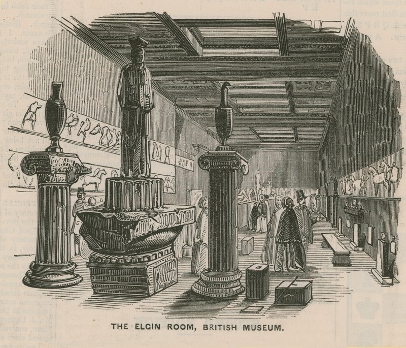 The Elgin Room at the British Museum by English School