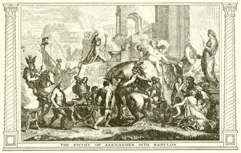 The Entry of Alexander into Babylon by English School