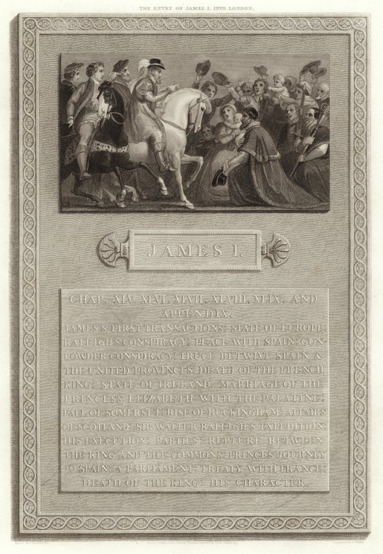 The Entry of James I into London by English School