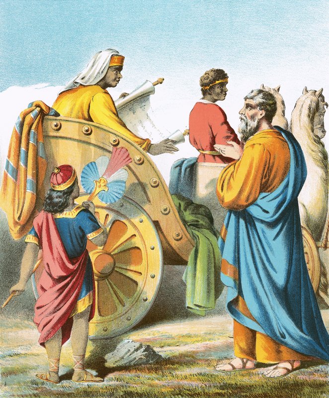 The Ethiopian Eunuch by English School