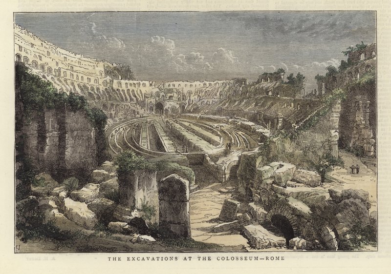 The Excavations at the Colosseum by English School