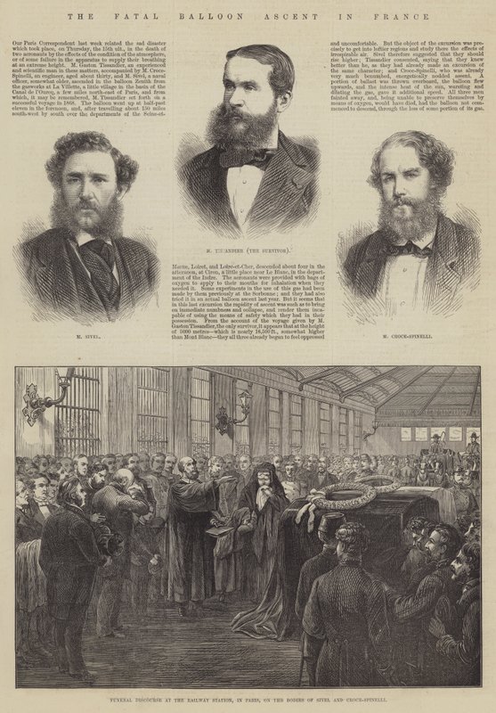 The Fatal Balloon Ascent in France by English School