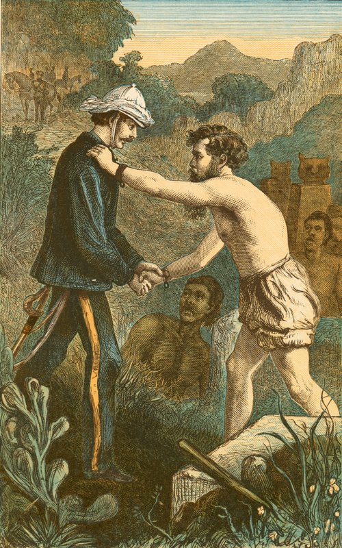 The Finding of Hamilton at Lucknow by English School