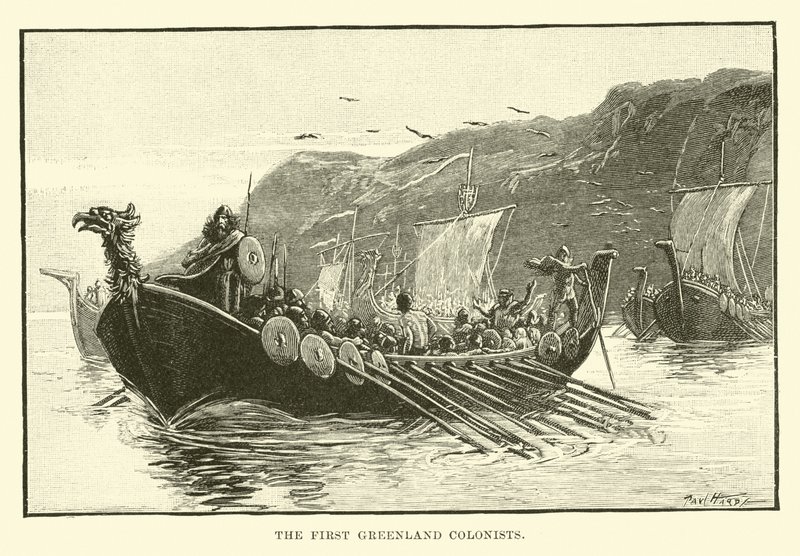 The First Greenland Colonists by English School