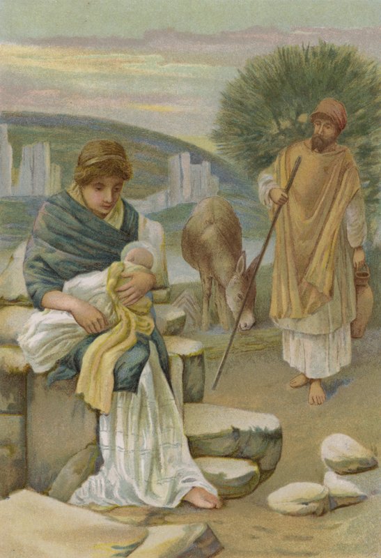 The Flight into Egypt by English School