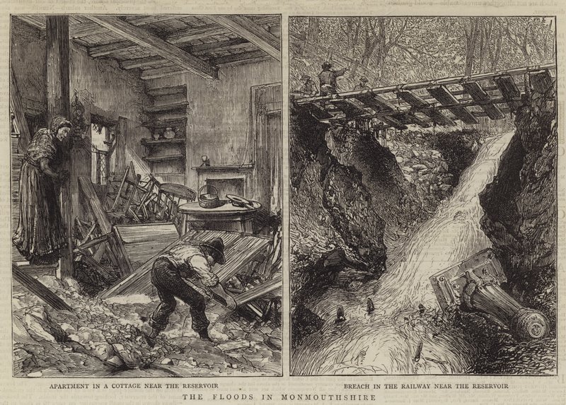 The Floods in Monmouthshire by English School