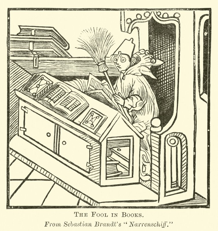 The Fool in Books by English School