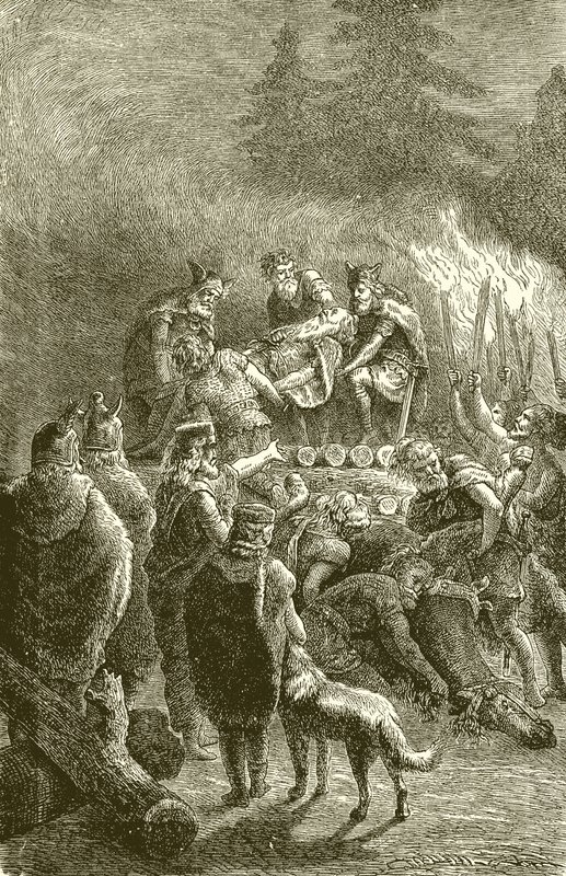 The Funeral Rites of a Barbarian Chief by English School