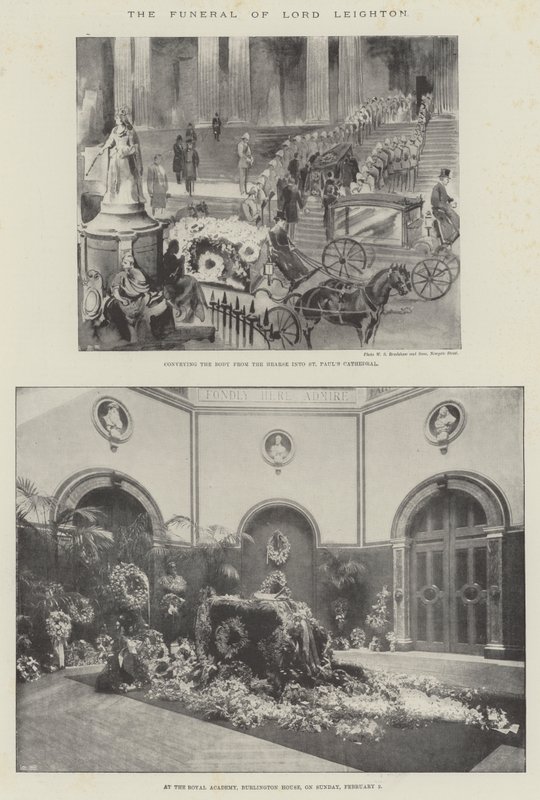 The Funeral of Lord Leighton by English School