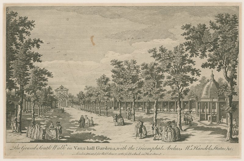 The Grand South Walk in Vauxhall Gardens by English School