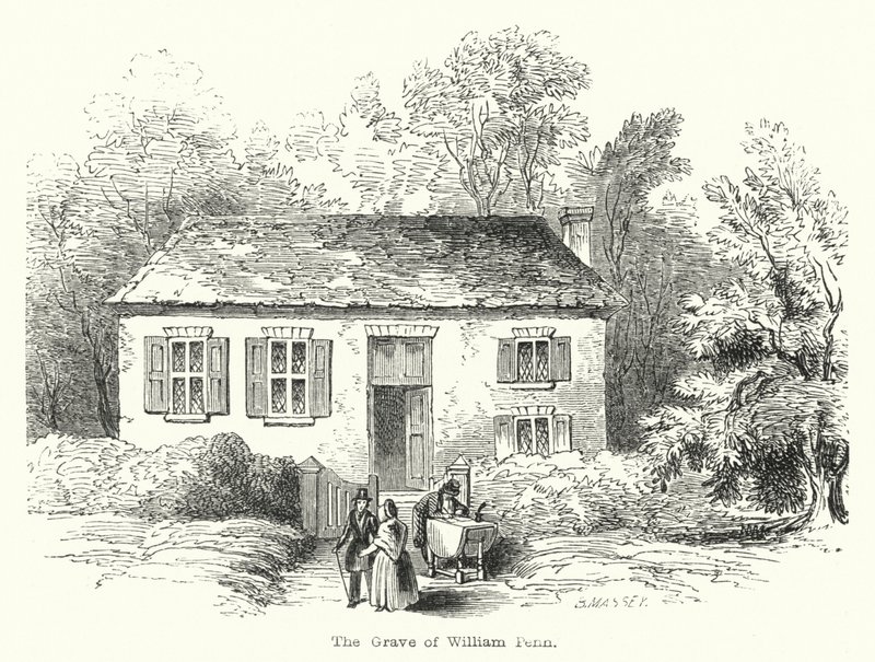 The Grave of William Penn by English School