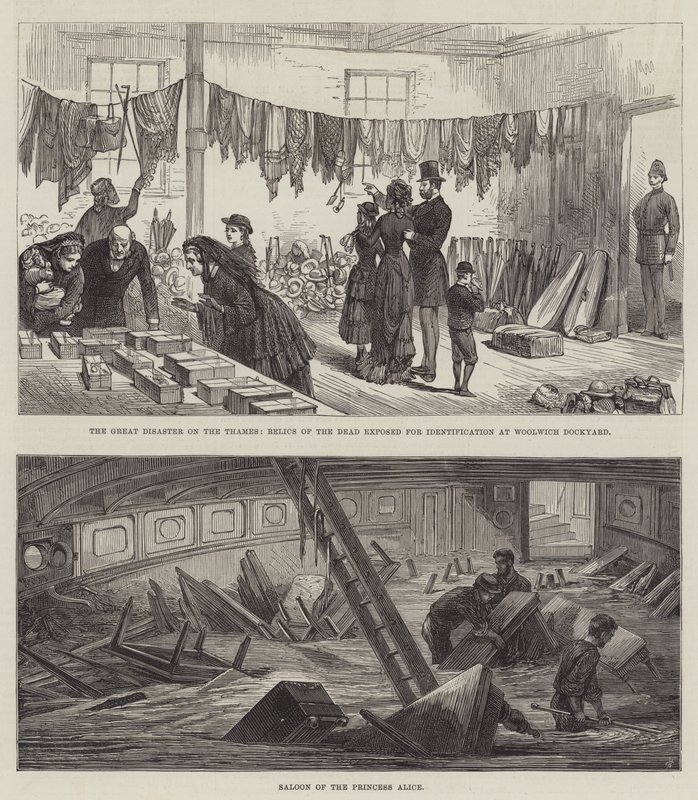 The Great Disaster on the Thames by English School