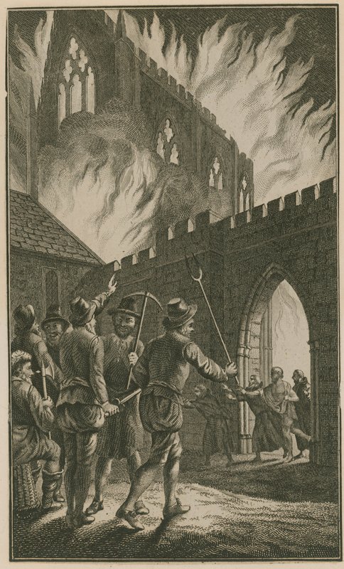 The Great Fire of London by English School