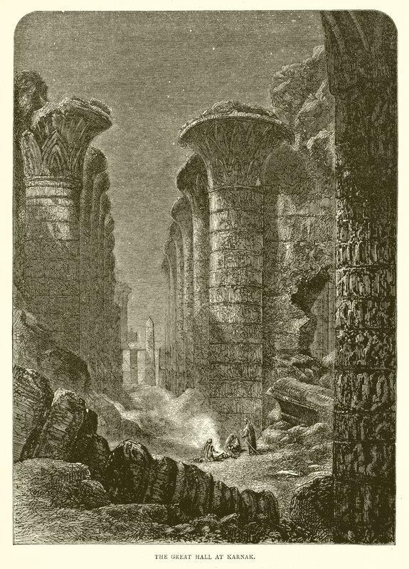 The Great Hall at Karnak by English School