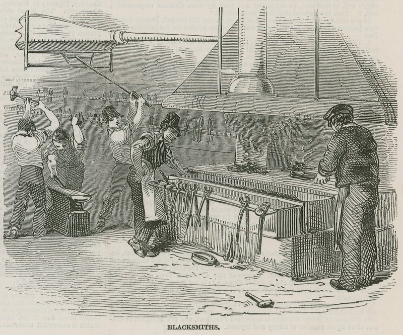 The Greenwich Royal Hospital Schools; Blacksmiths by English School