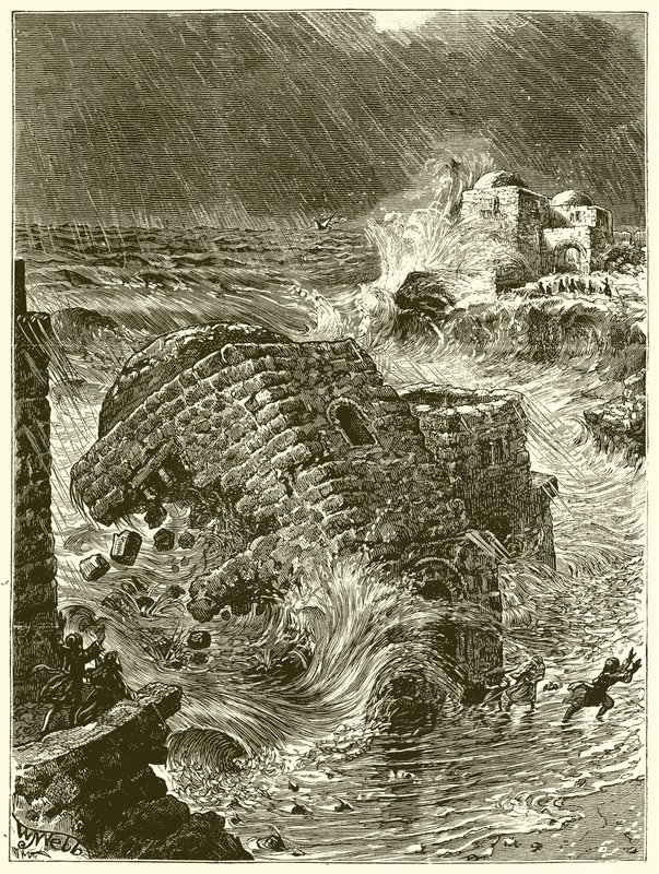 The House Built Upon the Sand by English School