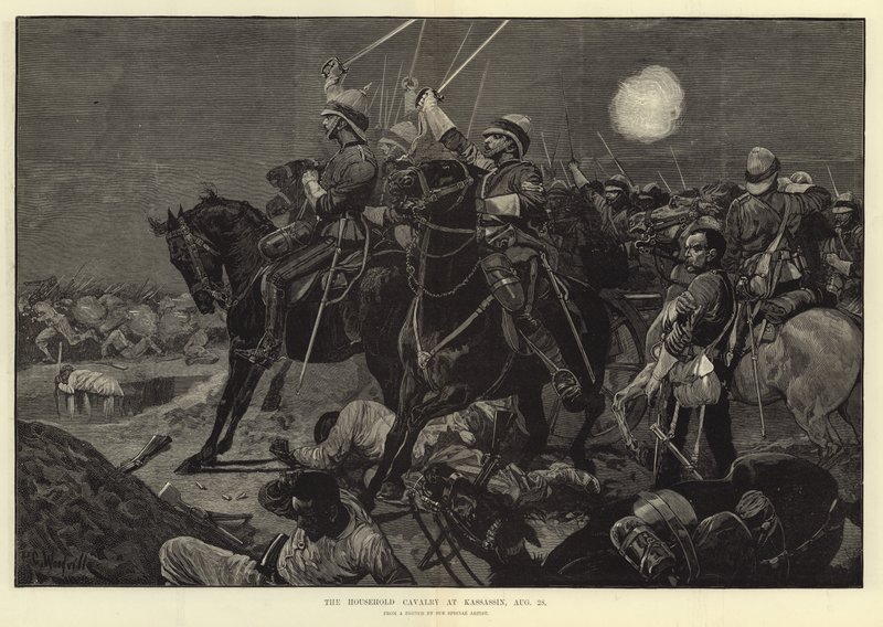 The Household Cavalry at Kassassin by English School