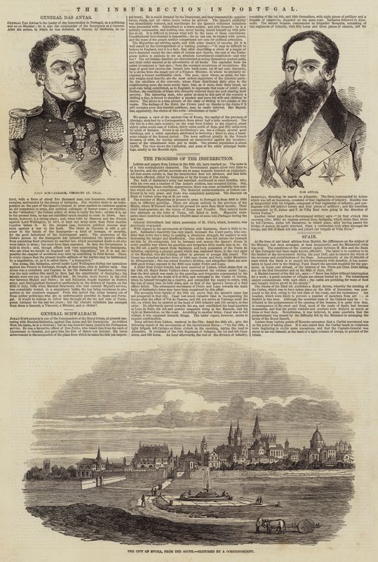 The Insurrection in Portugal (engraving) by English School