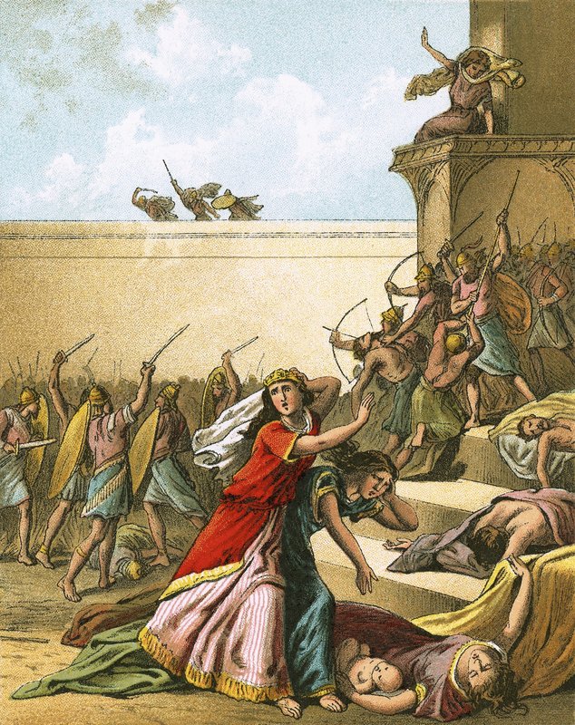 The Jews Slay Their Enemies by English School