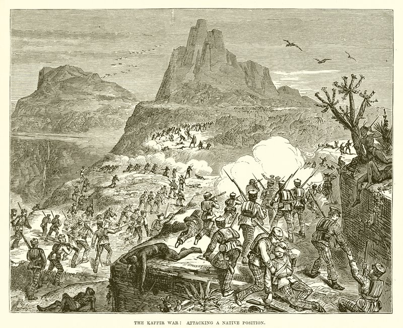 The Kaffir War: Attacking a Native Position by English School