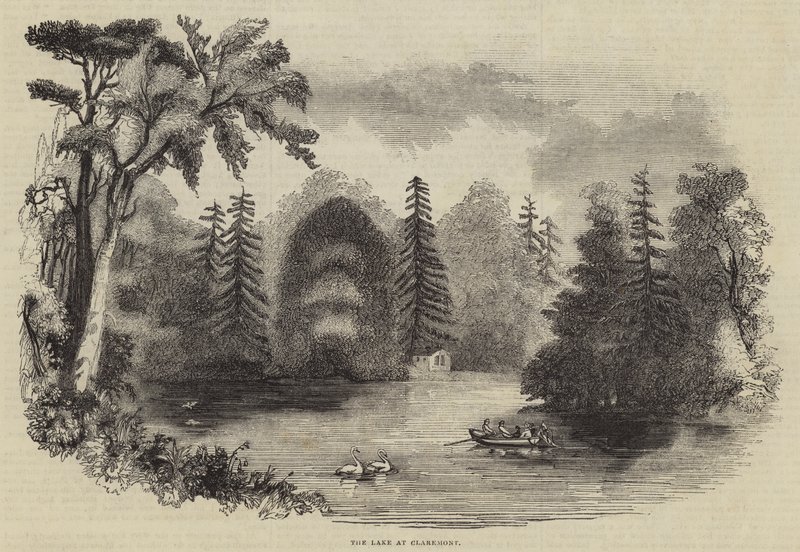 The Lake at Claremont by English School