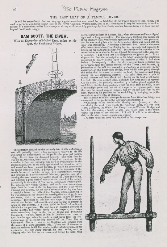 The Last Leap of a Famous Diver by English School
