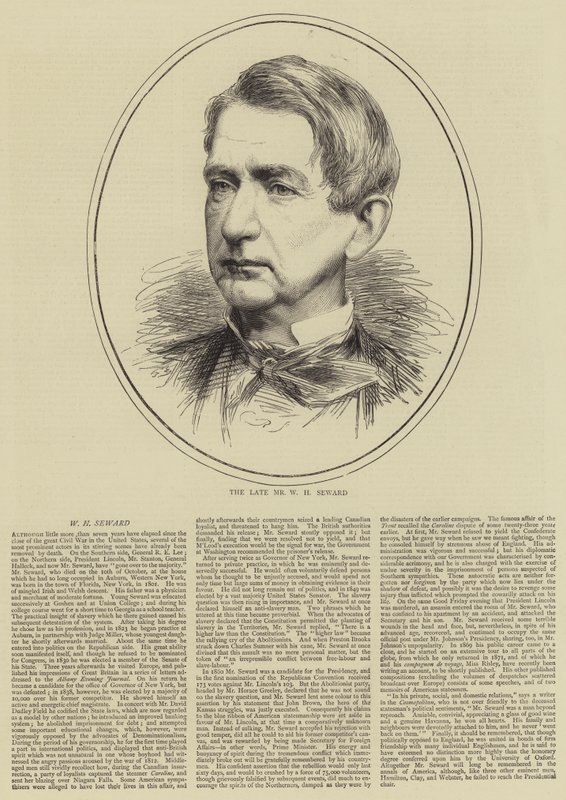 The Late Mr W H Seward by English School
