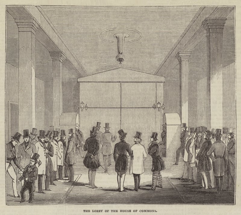 The Lobby of the House of Commons by English School