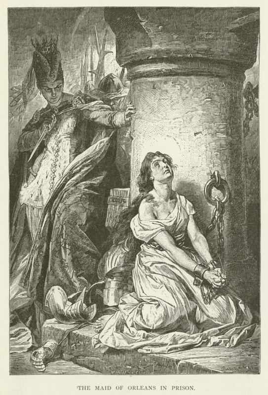 The Maid of Orleans in Prison by English School