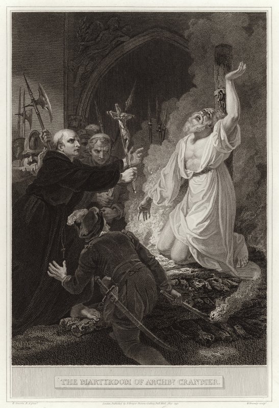 The Martyrdom of Archbishop Cranmer by English School