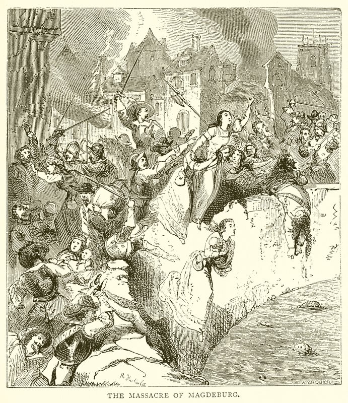 The Massacre of Magdeburg by English School