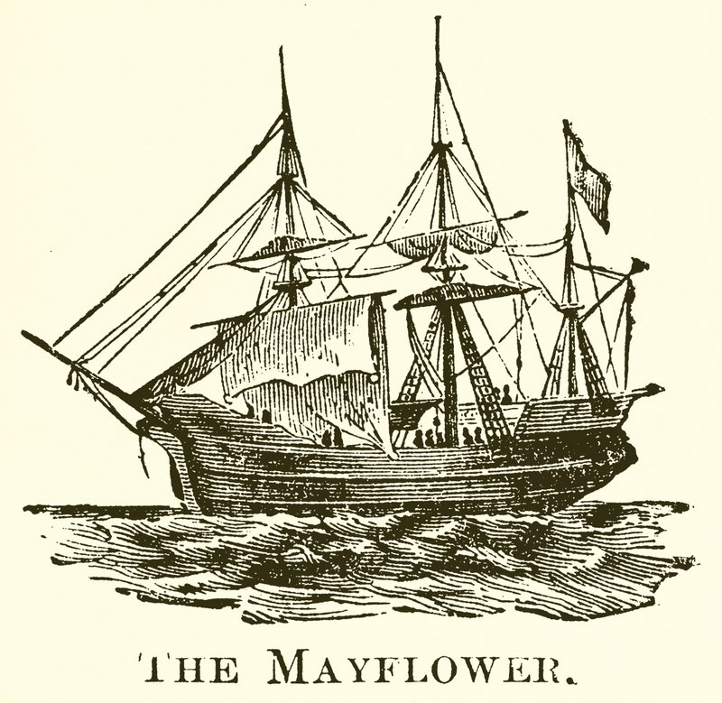 The Mayflower by English School