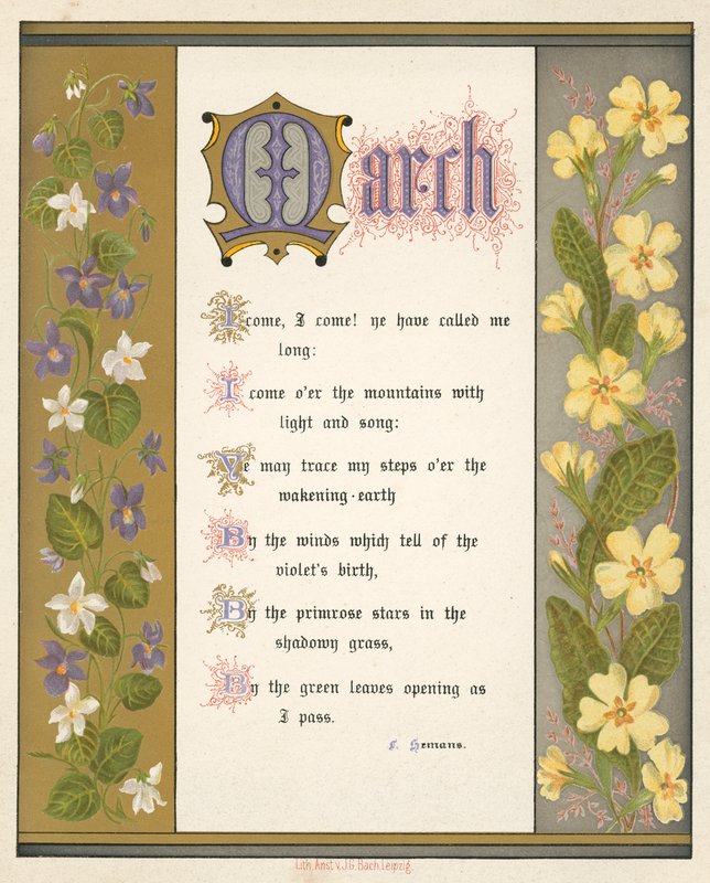 The Months: March by English School