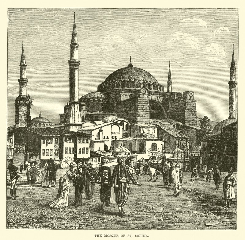 The Mosque of St Sophia by English School
