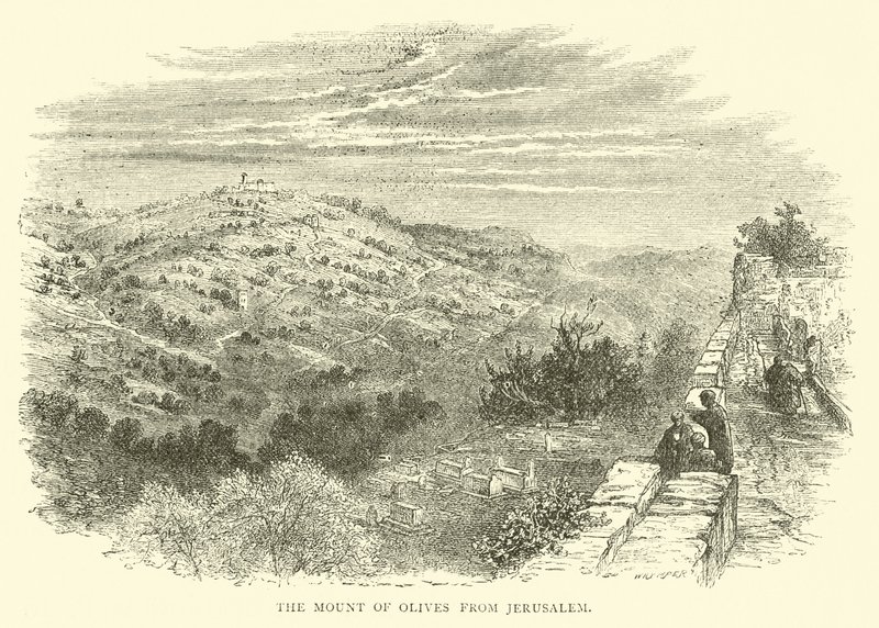The Mount of Olives from Jerusalem by English School