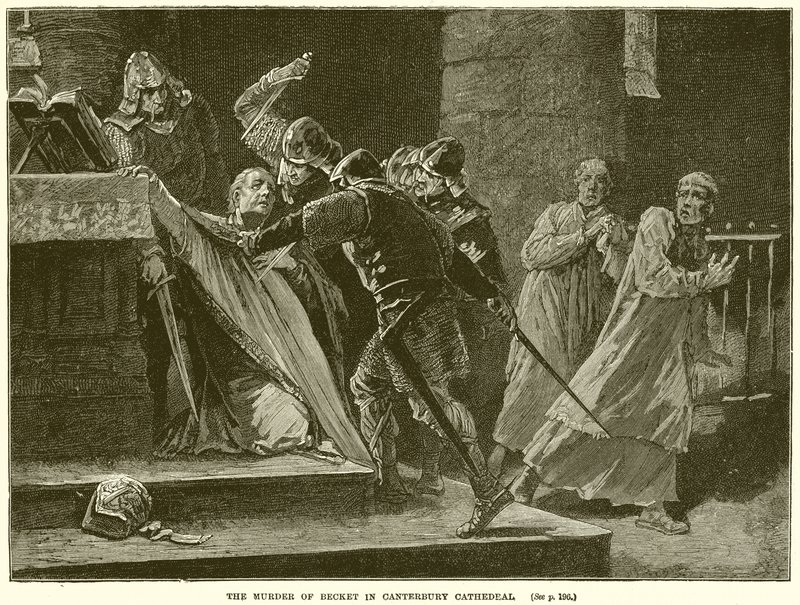 The Murder of Becket in Canterbury Cathedral by English School