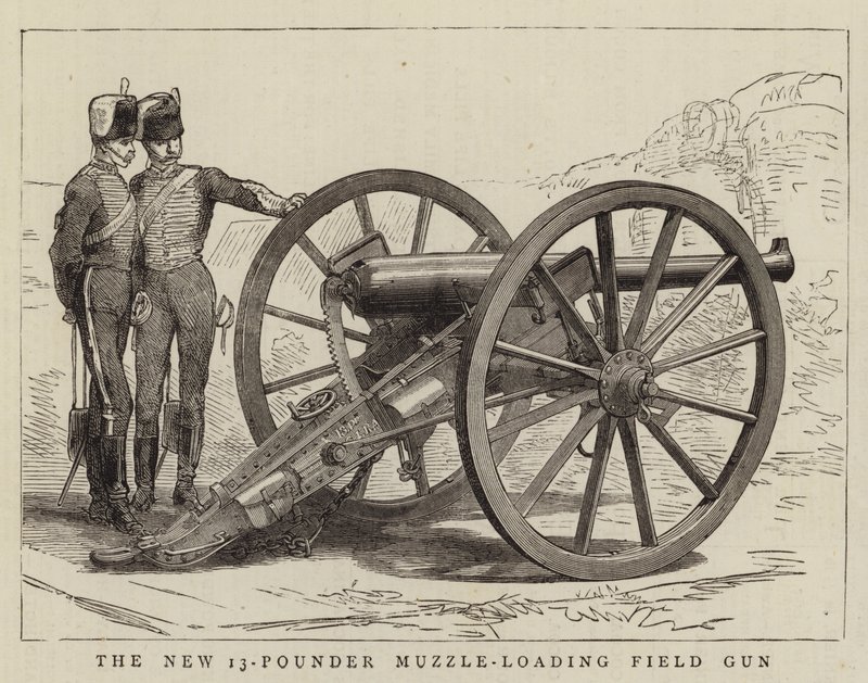 The New 13-Pounder Muzzle-Loading Field Gun by English School