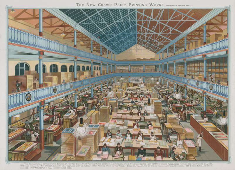 The New Crown Point Printing Works by English School