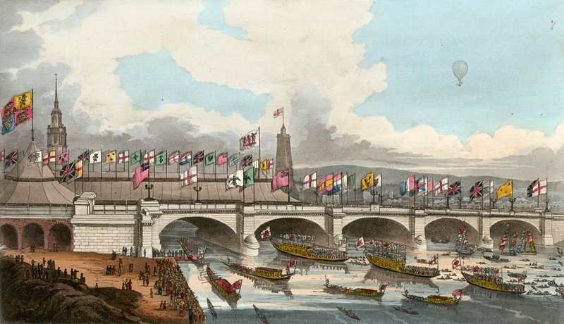 The New London Bridge, 1 August 1831 by English School