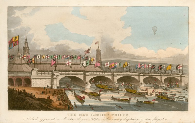 The New London Bridge, 1 August 1831 by English School