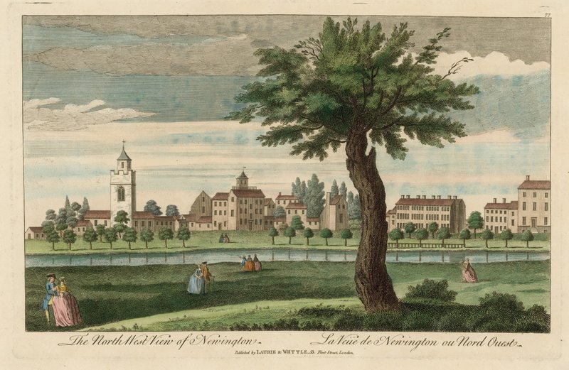 The North West View of Newington by English School