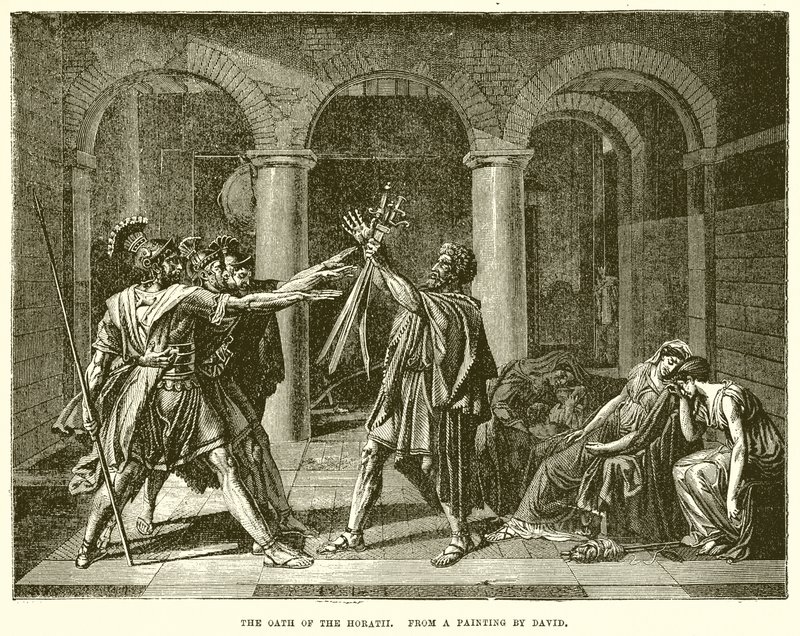 The Oath of the Horatii by English School