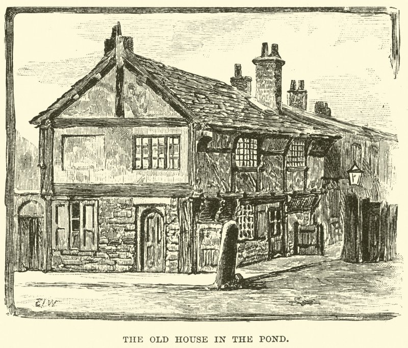 The Old House in the Pond by English School
