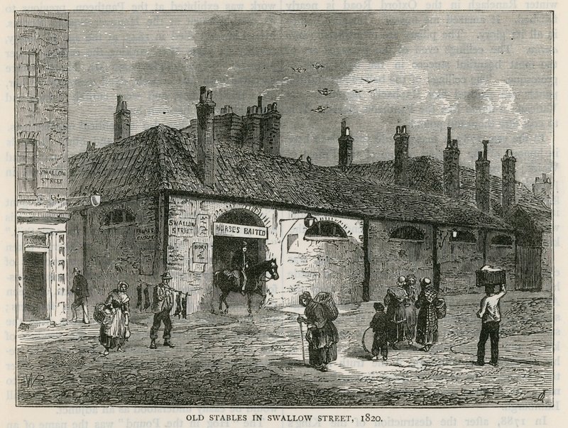 The Old Stables in Swallow Street, London by English School